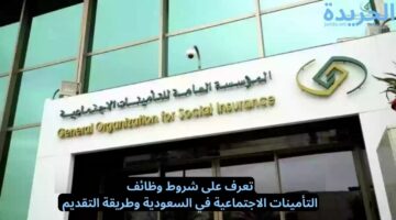 تعرف على شروط وظائف التأمينات الاجتماعية في السعودية.. طريقة التقديم 