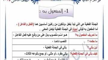 مراجعات نهائية: ملخص نحو خامسة ابتدائي