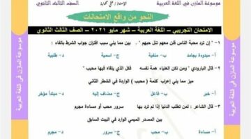 مراجعات شاملة لنحو الثانوية العامة