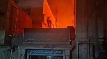 اللقطات الأولى لحريق مبنى المعامل المركزية بوسط القاهرة – الجريدة