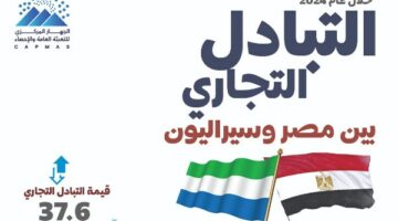 37.6 مليون دولار تبادل تجاري مصر-سيراليون 2024