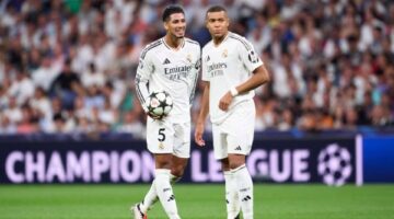 مبابي يسجل مع ريال مدريد ويعادل رونالدو.