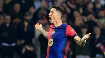 فيديو | ليفاندوفسكي يتألق ويسجل هدف برشلونة الثاني ضد بوروسيا دورتموند
