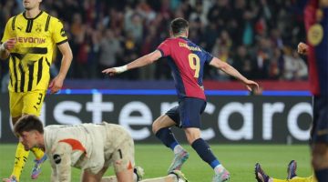 فيديو | ليفاندوفسكي يتألق ويسجل الهدف الثالث لبرشلونة أمام دورتموند