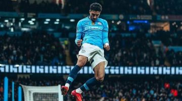 مانشستر سيتي يتقدم 2-0 على ليستر.