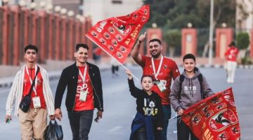 جماهير الأهلي تتوافد لمساندة الفريق