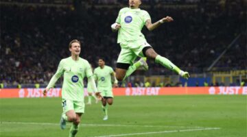ترتيب هدافي دوري أبطال أوروبا بعد هدف رافينها في مباراة برشلونة وإنتر ميلان