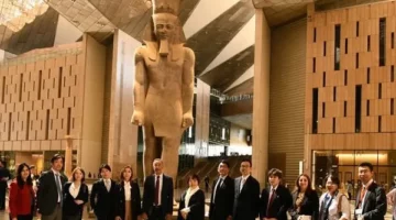 المتحف المصري الكبير يستقبل رئيس جمهورية جزر القمر ووزيرة التعليم والثقافة اليابانية