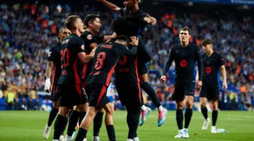فيديو | يرد الصفعة.. لامين يامال يسخر من ريال مدريد خلال احتفالات برشلونة بلقب الدوري الإسباني