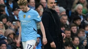 جوارديولا يصدم دي بروين قبل مباراة مانشستر سيتي وبورنموث