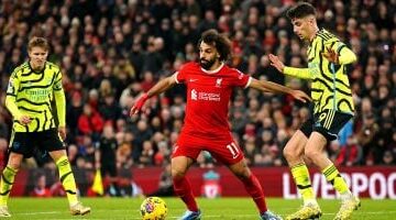 محمد صلاح فى قمة نارية مع ليفربول أمام أرسنال بالدوري الإنجليزي
