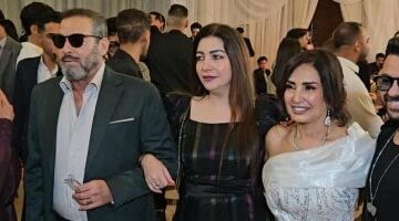 أحمد عبد العزيز وهنادي مهنا ووفاء عامر فى حفل زفاف ابنة أمل رزق (صور)