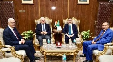 محافظ المنوفية يستقبل وزير التعليم العالى ورئيس الجامعة لافتتاح مركز القياس والتقويم