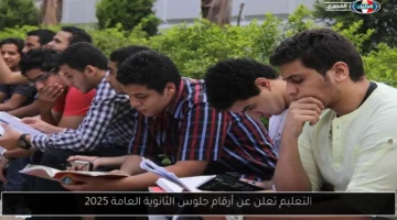 التعليم تعلن عن أرقام جلوس الثانوية العامة 2025