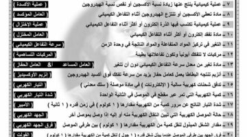 مراجعة ليلة امتحان في العلوم في 7 ورقات لـ الصف الثالث الاعدادي
