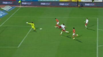 وسام أبو علي يسجل الهدف الثالث في شباك حرس الحدود بالدوري