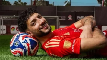 وسام أبو علي يحرز الهدف الأول للأهلي في شباك فاركو