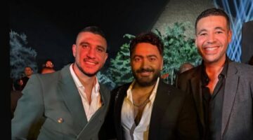 أمام الأهرامات.. أحدث ظهور لـ رامي ربيعة بصحبة تامر حسني