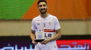 مازن رضا أفضل لاعب في مباراة الزمالك وكينشاسا