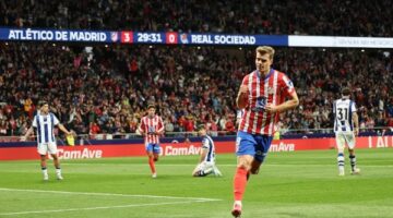 سوبر هاتريك سورلوث يقود أتلتيكو مدريد للفوز على سوسيداد بالدوري الإسباني