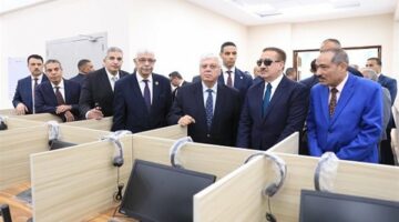 وزير التعليم العالي يفتتح مركز الاختبارات الإلكترونية بجامعة المنوفية بحضور أبوليمون والقاصد