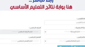 بوابة نتائج التعليم الأساسي 2025 نتيجة الصف الرابع والخامس والسادس الابتدائي الترم الثاني eduserv.cairo.gov.eg