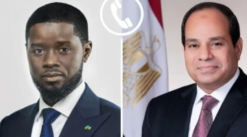الرئيس السيسي والرئيس السنغالي يتناولان عبر الهاتف آخر التطورات في دول الساحل والسودان والقضية الفلسطينية.
