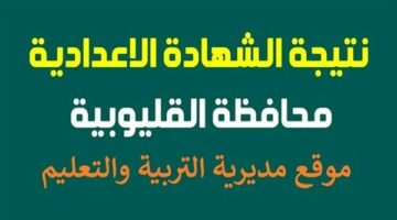 فور اعتمادها من المحافظ.. رابط نتيجة الشهادة الاعدادية بالقليوبية برقم الجلوس