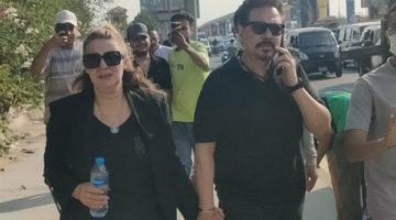 جنازة الفنانة سميحة أيوب.. رانيا محمود ياسين ووفاء عامر يبكونها