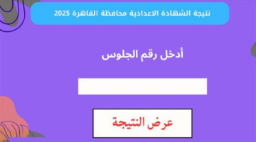 نتيجه الصف الثالث الاعدادي 2025 بمحافظة القاهرة.. رابط مباشر وخطوات الاستعلام