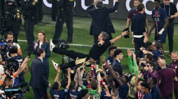 رد فعل مبابي بعد تتويج باريس سان جيرمان بلقب دوري أبطال أوروبا