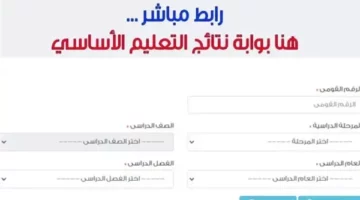غدًا بوابة التعليم الأساسي تُفعل رابط نتيجة الصف السادس الابتدائي برقم الجلوس والاسم 2025 الترم الثاني