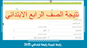 ظهرت الآن: رابط نتيجة رابعة ابتدائي 2025  بجميع المحافظات عبر بوابة التعليم الأساسي