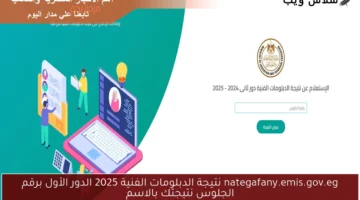 رابط بوابة التعليم الفني .. نتيجة الدبلومات الفنية 2025 الدور الأول برقم الجلوس نتيجتك بالاسم natigatk